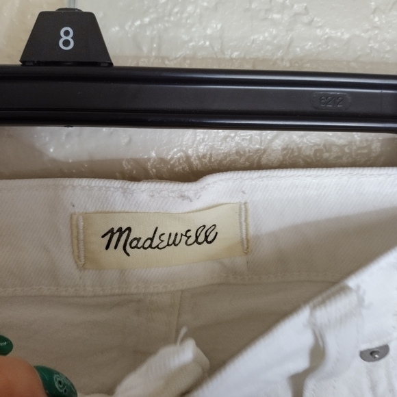 Madewell High-Rise Denim Shorts in Tile White sz 32 - Picture 5 of 8